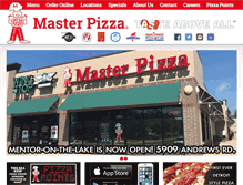 Tablet Screenshot of masterpizza.com